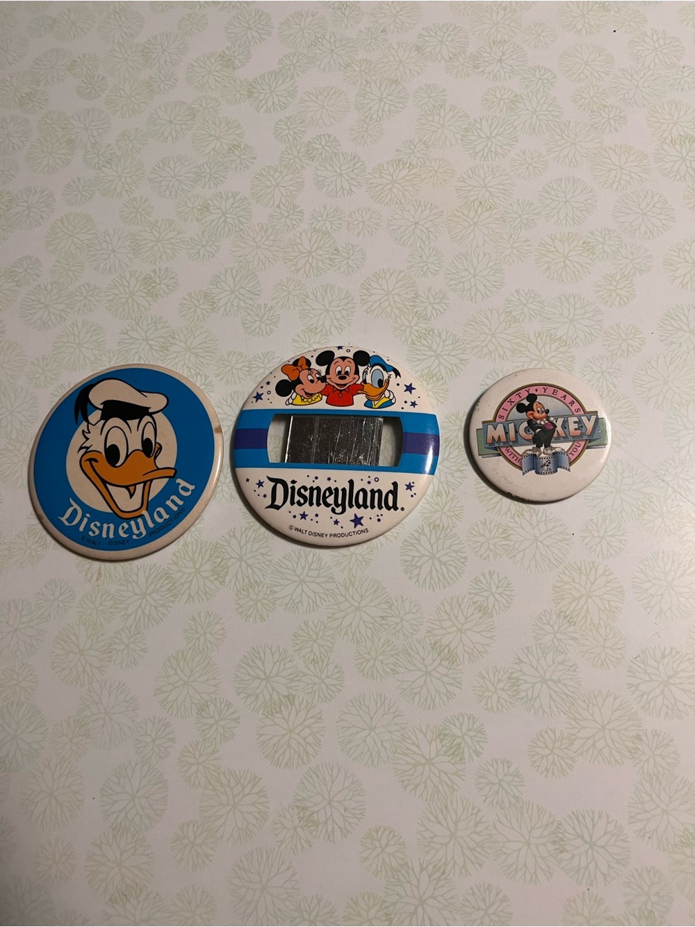 Vintage Disneyland Disney Pinback Button Lot of 3